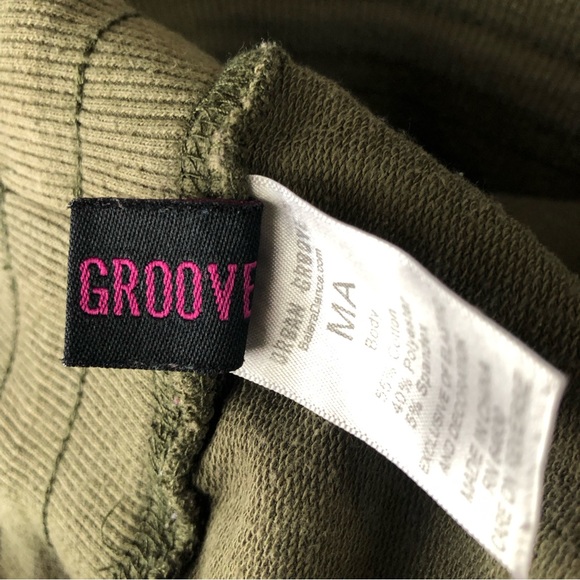 PANTS - Women's Urban Groove Olive Colored Hip Hop Pants With Pockets. Size M - Picture 12 of 16